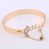 Bangle Fashion Bracelet Jewelry Love Letter Exquisite Accessory Rhinestone Decor Stylish Valentine's Day Hand Chain Ring