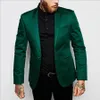 Custom Made Green Jacket Costumes pour hommes pour mariage Peaked Lapel One Button Wedding Tuxedos Only Jacket209i