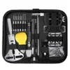 Kits d'outils de réparation 153 pièces Kit de montre ensemble d'outils de barre à ressort professionnel Kit de remplacement de batterie de montre Bracelet de montre lien broche Set266Q