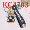Lüks Tasarımcı Keychain Narin Bear Barista Drop Tutkal Bebek Anahtar Zincirleri Aksesuarlar Çift Çanta Anahtar Yüzüğü Kadın Asma