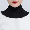 Schals Koreanische Männer Wolle Elastische Schützen Halswirbelsäule Strickschal Winter Frauen Rüschen Gefälschte Kragen Nackenschutz Warme Pullover Lätzchen Q27