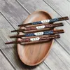 Eetstokjes 5 paar sushi in Japanse stijl handgemaakte natuurlijke kastanjehout set waarde cadeau Hashi Chop Stick