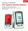 Analyseurs de carbone UNI-T A37 CO2 Analyseur d'air Qualité Mètre Détecteur de dioxyde de carbone Température Humidité Moniteur Infrarouge NDIR Affichage de l'heure 230721