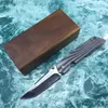 ROCKSTEAD HIZEN-TIC high-end folding knife Germany D2 steel high quality TC4 handle with wooden box