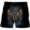 Pantaloncini da uomo Summer Casual Beach Pantaloncini corti Abbigliamento stampato in 3D Serie per adulti europei e americani Uomo Costume da bagno Surf Uomo