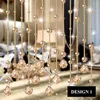 Curtain Customized Size Champagne Crystal Beads Window Christmas Party Decoration Garland Pendant Romantic Wedding