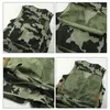 Men's Vests Men Camouflage Multi Pocket Sleeveless Cargo Vest Mens Tactical Military Cardigan Waistcoat Vest Man Casual Bomber Vest 5XL 230721