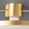 Ceiling Lights Modern Luxurious Copper Acrylic Nite Core With Pivoting Fan For Dinging Room El Hall/Bedroom Parlor