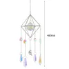 정원 장식 Big Crystal Wind Chime Prism Sun Catchers Windbell Handmade Hanging Ornament Nordic Home Room Decoration Dream Catcher 230721