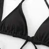 Damen-Bademode, 3-teilig, geteilte Badeanzüge für Damen, Schnür-Badeanzug mit Überzug, rückenfreies Damen-Bikini-Set mit Neckholder