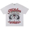 Men's T Shirts Red Eye Print Shirt