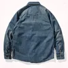 Мужские куртки 2023 Весенняя осенняя джинсовая куртка Американская ретро-ретро-многосайновые палаты