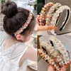 Hårtillbehör Fashion Rhinestone Pearl Hoop Non-Slip Black Wavy Teeth Comb Flower Band Bangs frisyrverktyg för kvinnor flickor