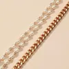 Halsband Multilayer Punk Perle Halskette Große Kubanische Kette Frauen Collares Schmuck Gold Farbe Dicke Chocker Weibliche