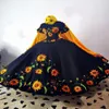 2023 Фашируемые мекссианские платья Quinceanera Sunflow