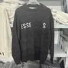 Herrtröja ess stickade tröjor designer långärmad t -skjorta män kvinnor lös tröja rund nacke hoodie casual pullover rock lyxiga herrar kläder yxa