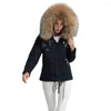 Women's Fur Est Fashion Beaded Clothes Natural Faux Rex Parka Women Short Garment With Nice And Big Collar