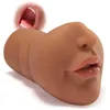 Toys Sex Doll Massager Masturbator för män Kvinnor Vaginal Automatisk sugande mun oral fitta vuxen bärbar konstgjord realistisk silikonficka leksak masturbatio