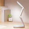 Lampes de table LED Portable pliant lecture lampe de bureau USB économie d'énergie prise Rechargeable chambre chevet étudiant dédié