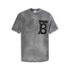 23SS nya kvinnliga mäns solida t-shirts high end Limited Classic Vintage Washed Tie-Dye Letter Printing Tee Summer Beach Breatable Fashion Street Short Sleeve Tjammtx362