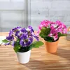 Fleurs décoratives fleur artificielle ornement alto tricolore Mini bonsaï Simulation plante verte soie en pot décoration de la maison