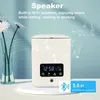 1pc 7 In 1 Air Purifier Aroma Humidifier With BT Speaker, Smart Flower Pot, Table Lamp, Alarm Clock, Thermometer And Clock, Multifunctional Humidifier, Household Ornament