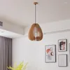 Pendant Lamps Wood Lights For Living Room Chinese Style Hanging Light Cover Bedroom Kitchen Home Decor
