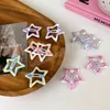 Candy Color Checked Pentagram BB Clip Metal Geometric Barrettes for Women Girls Sweet Bangs Side Clip Hairpin Hair Accessories