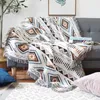 Filtar Bohemian Plaid Filt för bäddsoffa Dekorativ utomhuscamping Picknick Boho Cover Throw With Tassel 230721