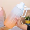 Bouteilles d'eau Portable Sports de plein air mignon boisson droite 1.8L bouteille de mode avec poignée en plastique sans BPA respectueux de l'environnement