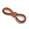 Vintage Cowhide Round Flat Genuine Leather Cords Rope String for Bracelet Necklace Jewelry Making Lanyards DIY Crafts Natural Brown Stock