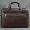Портфели мужчина подлинная кожаная бизнес 15 дюймовый пакет для ноутбуков портфель ковбайда лично личность на плечевой сумке мужская черная