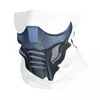 الأوشحة Mortal Kombat Sub-Zero Bandana Neck Gaiter المطبوعة وشاح الوجه الدافئ ركوب الدراجات للرجال النساء البالغين الشتاء