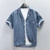 Men's Casual Shirts Men Selling Short-sleeved High Quality Fashion Suit Collar Cotton Linen Shirt Printed Hawaiian S-4XL