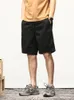 Mens shorts Summer Casual Men Stretch Cotton Drawstring Solid Workwear Straight Cargo Man Loose Bermuda Short Pants 230721
