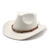 2023 NOVO Chapéu Fedora de Camurça Cowboy Jazz Top Hats para Homens Fedoras Boné Aba Larga Bonés de Feltro Viagem Ao Ar Livre Trilby Presente de Festa de Natal 6 cores