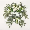 Decorative Flowers Elegant Wedding Sign Artificial Flower Swag For Garden Party Reception Entrance Welcome Floral Decor