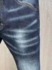 DSQ Phantom Turtle Jeans Mens Mens Mens 럭셔리 디자이너 청바지 스키니 찢어진 멋진 사람 인과 구멍 데님 패션 브랜드 Fit Jean Man Washed Pant 60826