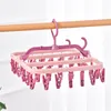 Hangers 32 Clips Ondergoed Sokkenrek Met Zijhaak Kinderkleding Opvouwbare Wasserij Winddichte Home Organizer