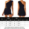 Casual Jurken Vrouwen Sexy Mini Jurk Een Schouder Backless Mouwloos Bodycon Hollow Out Knit Solid Onregelmatige Fitting Vestidos Clubwear