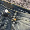 Jeans para hombre Heavy Retro Versatile Washed Scratched Stretch Slim Casual Men 230721