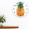 Horloges murales Fruits tropicaux ananas chambre horloge grande cuisine moderne salle à manger montres rondes salon montre décor à la maison