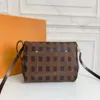 Högkvalitativ pochette lyxig designer plånbok purses crossbody designer väska kvinna handväska axelväskor damer lyxiga vintage läder damier duk handväskor väskor