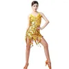 Partykleider Sexy Latin Ballroom Salsa Tanzkleid Frauen Halloween Performance Wear Farbe 9