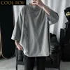 Camisetas de hombre E BOY Camisetas de manga corta Hombres Vintage Parejas Ins Tops Sólido Suelto Todo-fósforo Adolescentes Moda Estilo coreano Chic