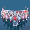 Diadème en cristal multicolore pour femmes filles mariage fête d'anniversaire mariée mariée couronne chapeaux bijoux de cheveux