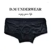 Onderbroek Effen Kleur Herenondergoed Cool Ice Silk Boxers Ademend Nylon Boxer met vier hoeken