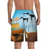 Pantaloncini da uomo Salvador Dali Greyhound Lurcher Costume da bagno Mens Quick Dry Board Whippet Sighthound Dog Art Costumi da bagno Boardshorts