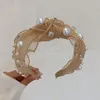 Neue Mode frauen Haar Zubehör Zentrum Knoten Perlen Haarband Spitze Kühle Farbe Stirnband Für Erwachsene Kopfbedeckungen