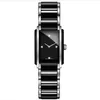 Новая модная мужчина смотрит на керамические часы Quartz Movemic для женщин -наручных часов с бриллиантами Bezel RD12255Z